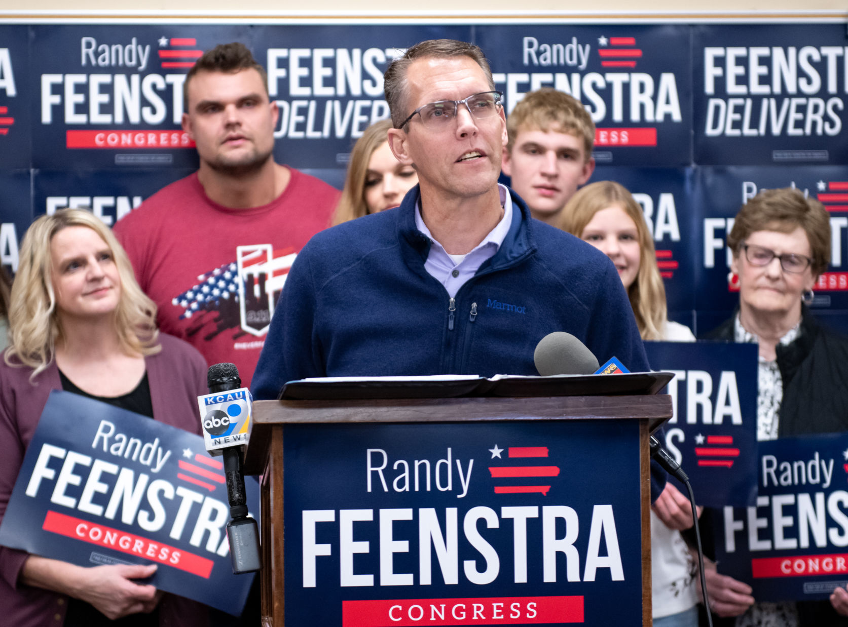Sen. Randy Feenstra watches election results